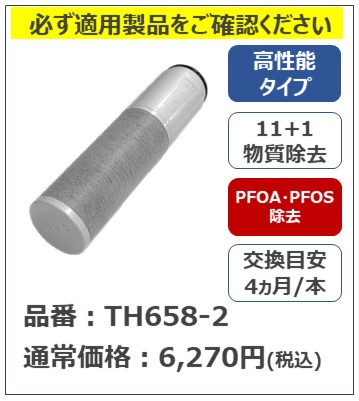 公式】TOTO パーツショップ / TH658-2 浄水カートリッジ【高性能タイプ