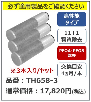 公式】TOTO パーツショップ / TH658-3 浄水カートリッジ【高性能タイプ
