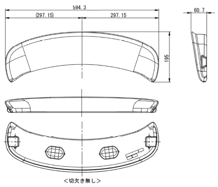 ヘッドレストＬ６００切欠き無