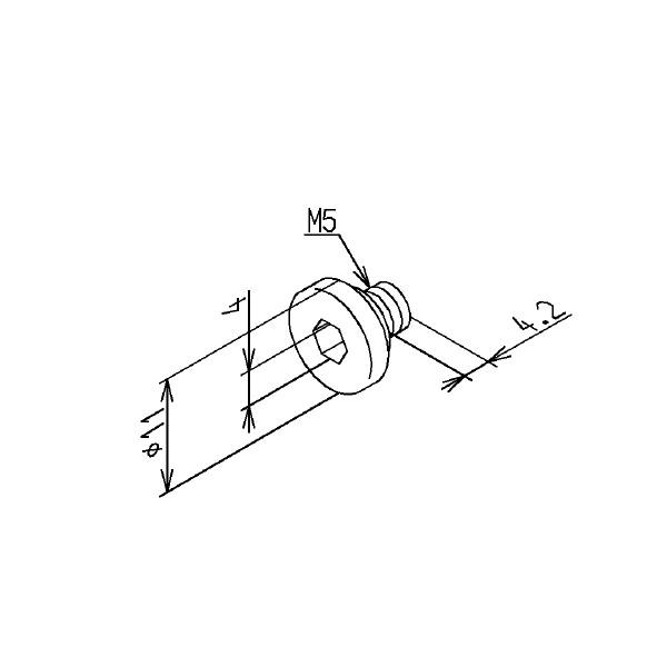 固定ねじＭ５×４