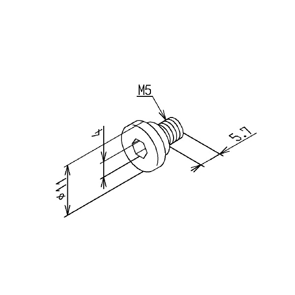 固定ねじＭ５×６
