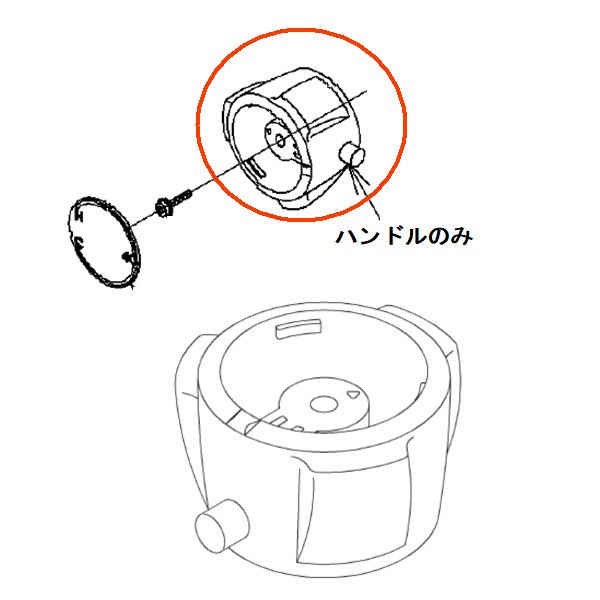 ハンドル部（温度調整）
