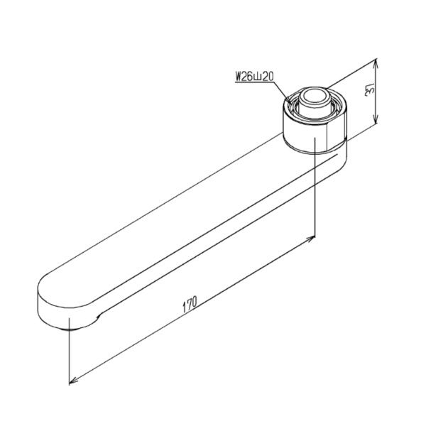 自在スパウト（Ｌ＝170）
