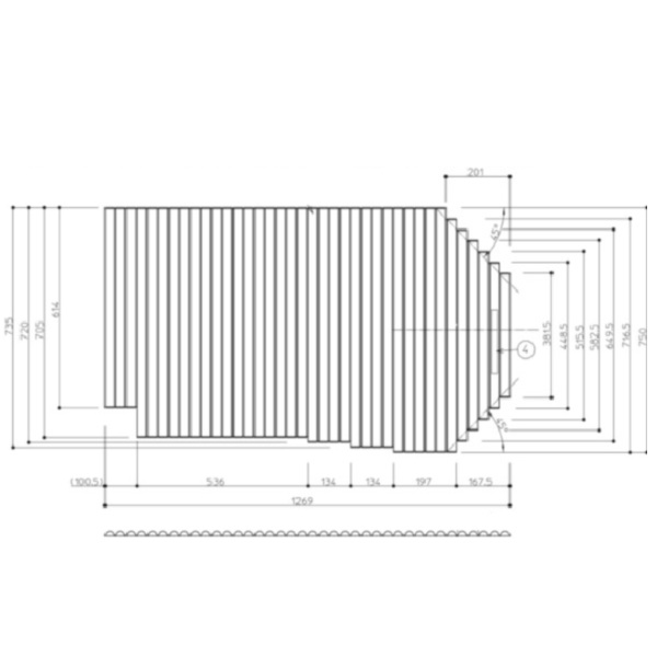 １３００浴槽用シャッター式風呂蓋