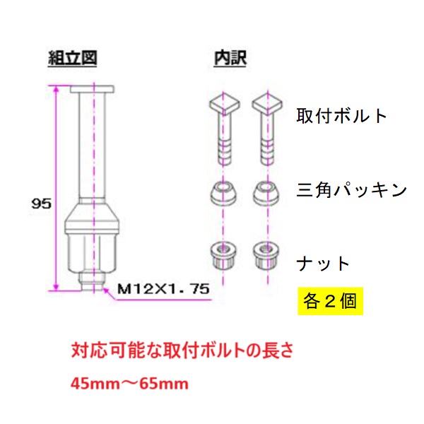 取付ボルト組品