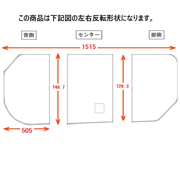 1600ラウンド断熱風呂蓋L3枚 （３枚セット）