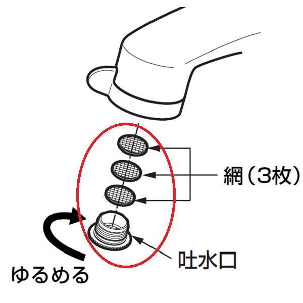 吐水口部