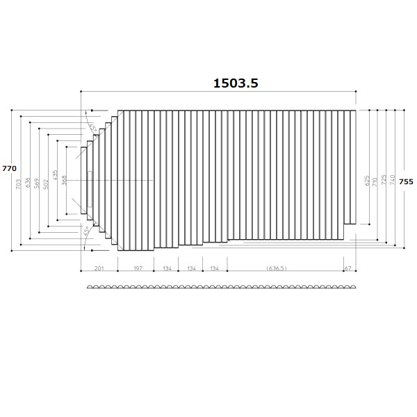 シヤツタ－式風呂蓋１６５０Ｒ