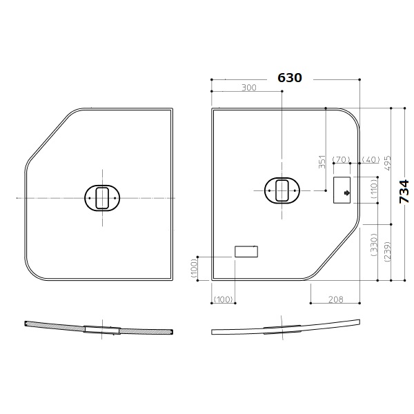 130クレイドル断熱風呂蓋L