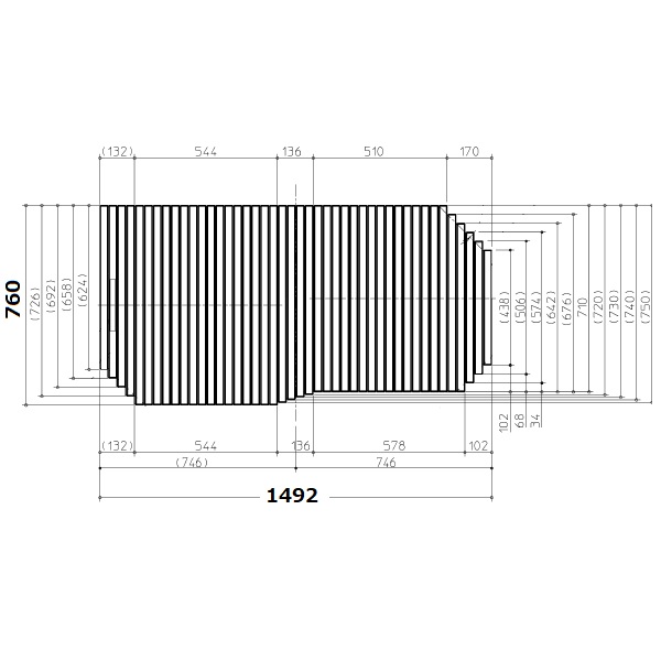 シヤツター式フロ蓋R 1650