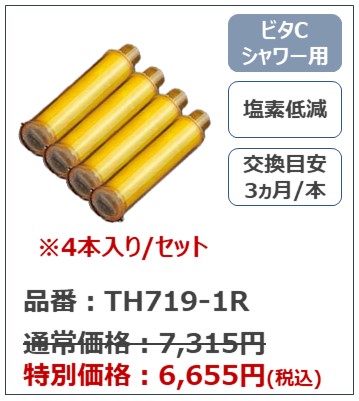 カートリッジ【ビタＣシャワー用】(4本入)